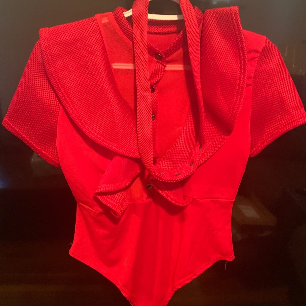 Red bodysuit shirt